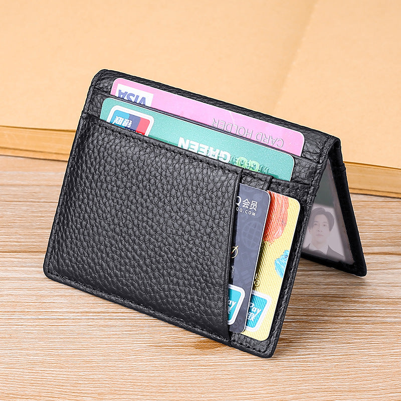 (Cross-border trading), leather ultra thin card holder, cards, cowhide, anti-theft, genuine leather