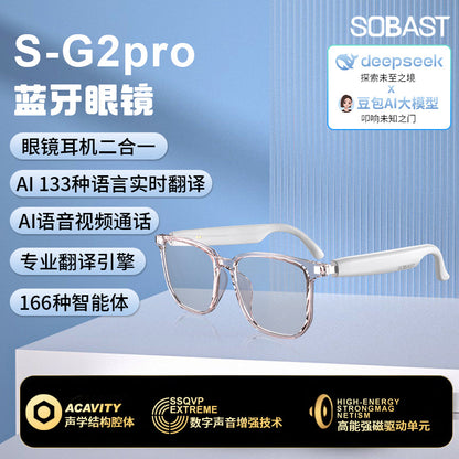 SOBAST SG2pro Bluetooth glasses and earphones two-in-one AI intelligent translation simultaneous int