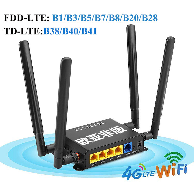 Cross -border metal shell insertion SIM card 4G industrial -grade wireless router turns with WIFI6 h