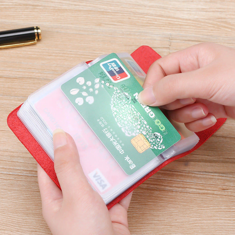 Men's fashionable women's leather card holder for business cards for driver's license, for credit ca