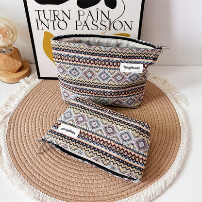 Ethnic cloth, handheld capacious organizer bag for traveling to go out, ethnic style