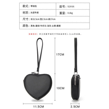 Wallet, shoulder bag, cute handheld pen, coins, lipstick, headphones, storage system, genuine leathe