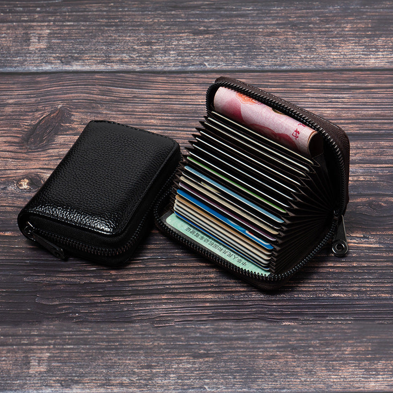 Organ for men and women with zipper, capacious small card holder, wallet