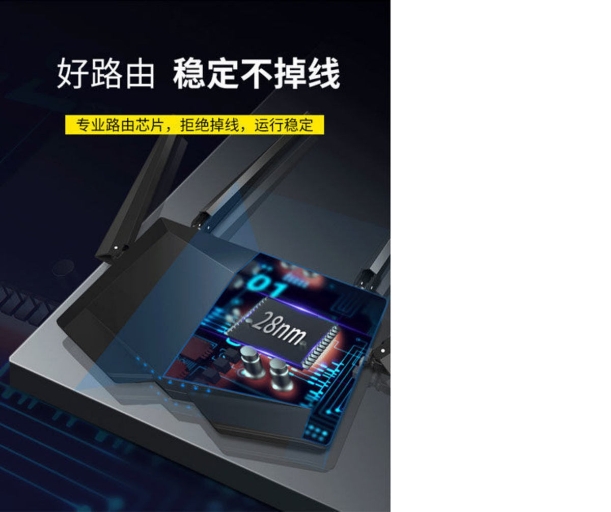 Second -hand Tengda wireless router Household large apartment 1200M Gigabit 5G dual -frequency AC6 c