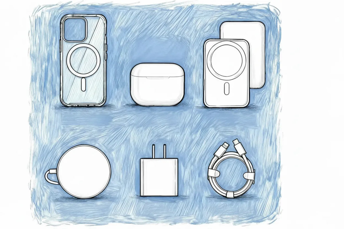 Set, wireless charger, headphones, gift box charging, 17, 17promax - View 5