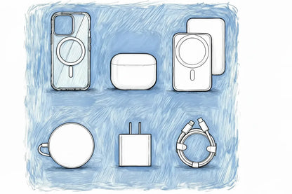 Set, wireless charger, headphones, gift box charging, 17, 17promax - View 5