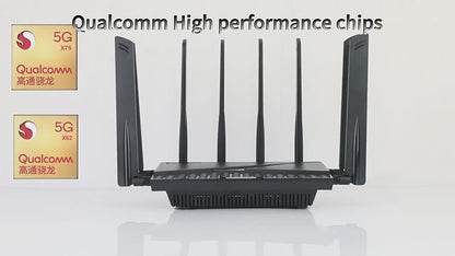 4cc carrier aggregation 5g Qualcomm x75 gaming router full Netcom plug-in card 2.5g port dual-band w